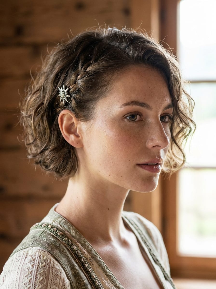 Dirndlfrisur für kurze Haare - Dirndlfrisur